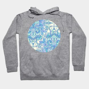 Lilac, Mint & Aqua Art Nouveau Pattern Hoodie